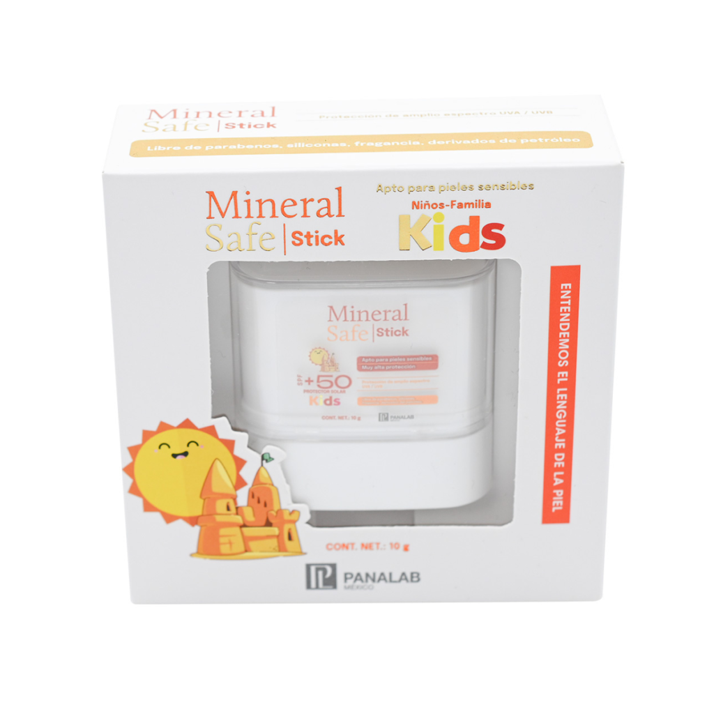 Panalab Mineral Safe Stick Kids FPS 50+: protección mineral sin color