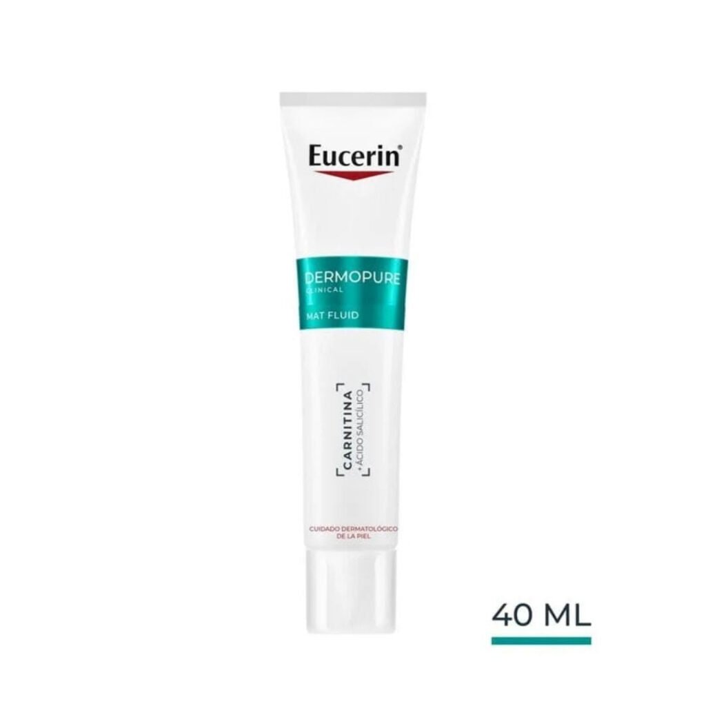 Eucerin DermoPure Clinical Mat Fluid: control de brillo con cabeza