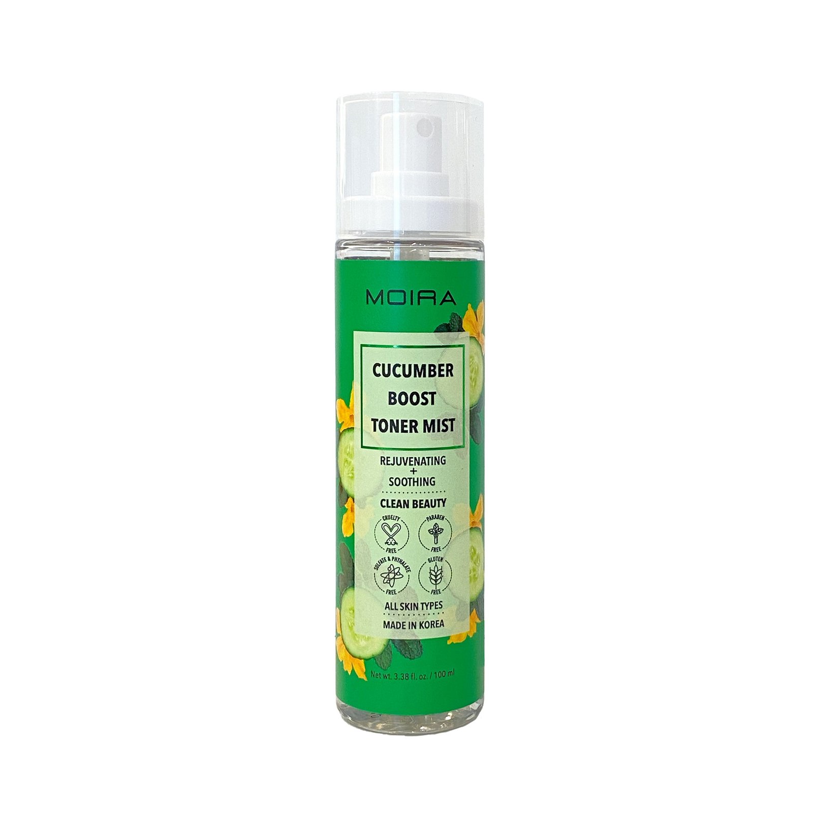 Moira Cucumber Boost, bruma de pepino: hidrata entre pasos y calma
