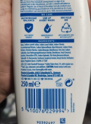 Head & Shoulders Anticaspa: piritiona de zinc contra caspa y picazón