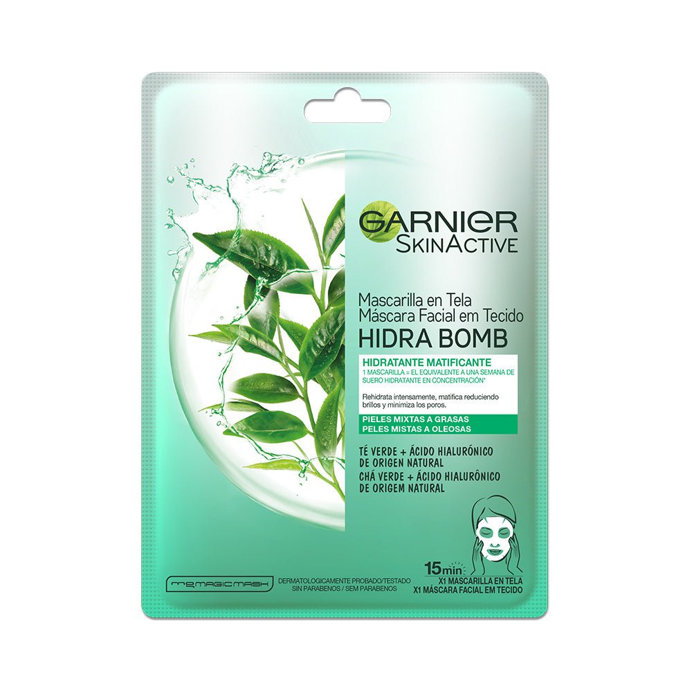 Garnier Hydra Bomb Té Verde: hidratación en tela para piel grasa